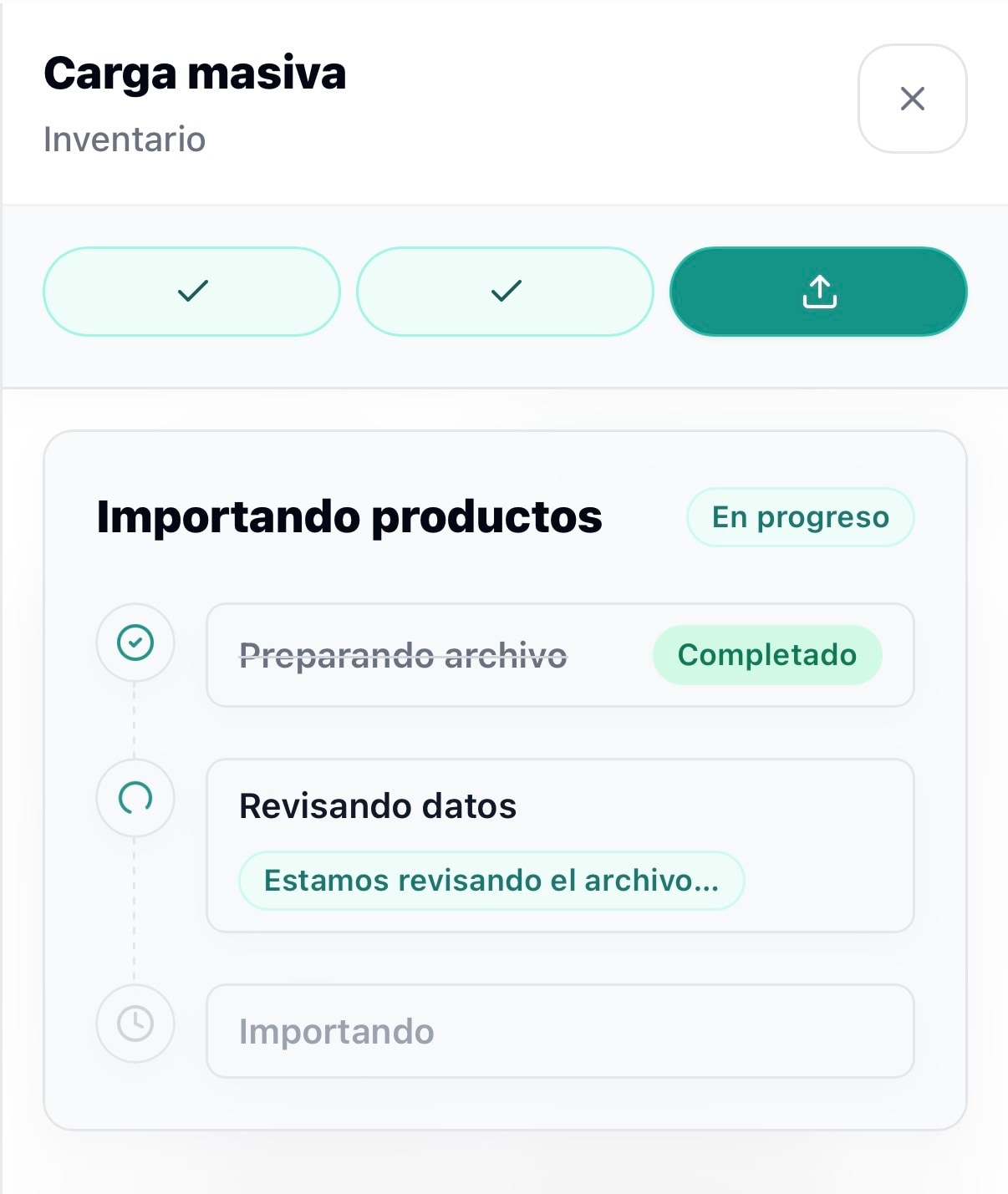Importación masiva de inventario desde Caja Simple